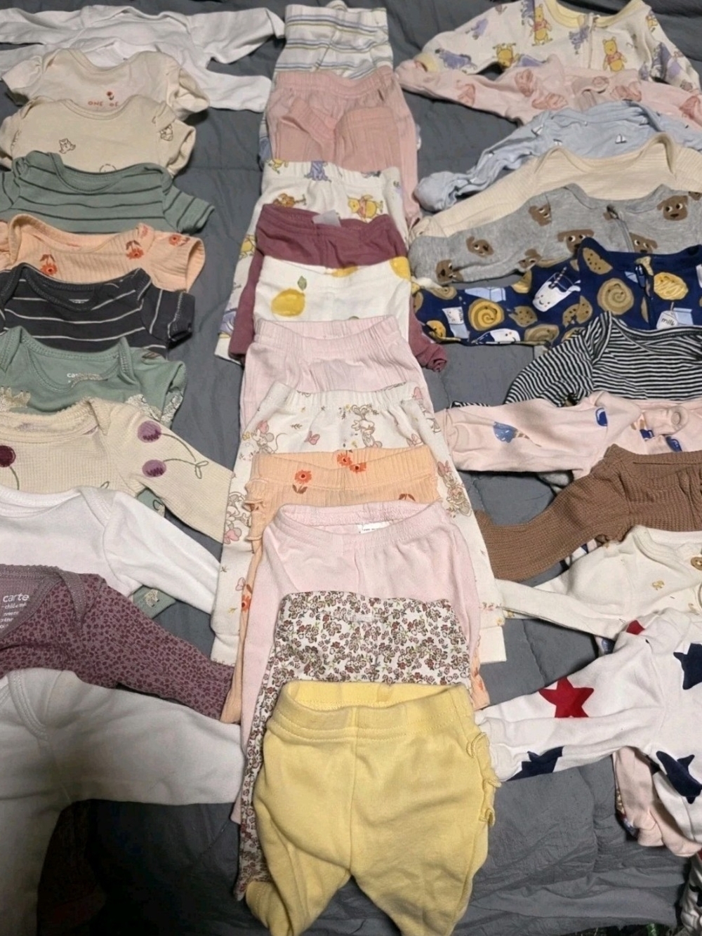 Preemie Clothing Lot 40+ Pcs Carters Gerber WonderNation Sleepers Onesies Pants